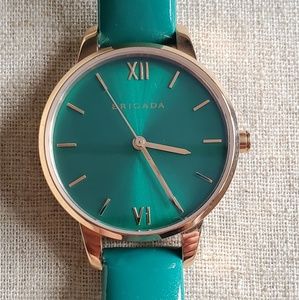 Brigada watch in teal and gold